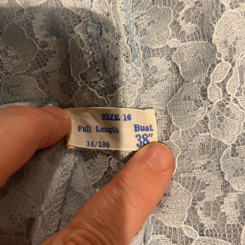 Vintage St. Michael Lingerie Full Slip blue​​​​​​​ - Picture 7 of 7
